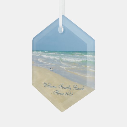 Mooie tas met snoepgoed voor maathuis glas ornament (Voorkant links)