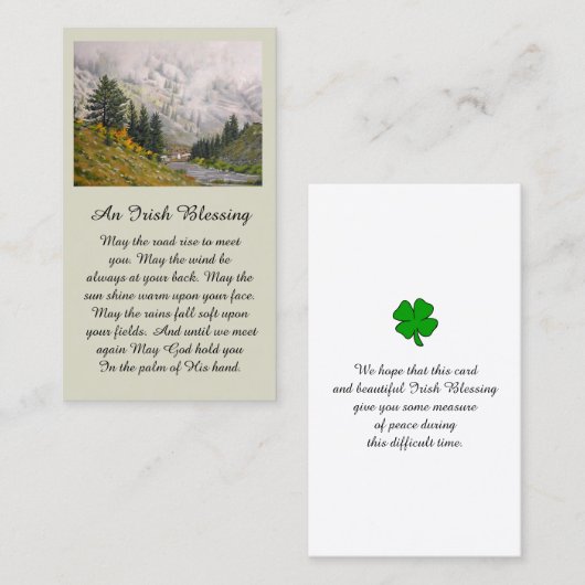 Mooie Taylor River Sympathie Card Visitekaartje (Voorkant / Achterkant)