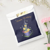 Mooie Tea Cup Summer Flowers Gift Labels Bedankzakje (Gezegeld)