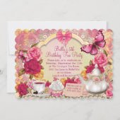 Mooie Tea Party uitnodigingen (Voorkant)