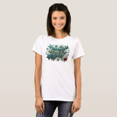 Mooie Teal DRINK SMILE REPEAT Shirt Ontwerp (Voorkant volledig)
