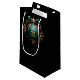 MOOIE TEAL EN GOUDEN KERSTVERSIERINGEN KLEIN CADEAUZAKJE