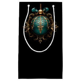 MOOIE TEAL EN GOUDEN KERSTVERSIERINGEN KLEIN CADEAUZAKJE