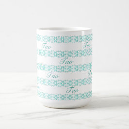 Mooie Teal Tao Geometrisch Patroon Koffiemok