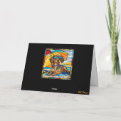 Mooie Teckel Gebrandschilderd Glas Kaart (Achterkant)