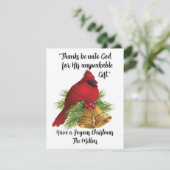 Mooie Ted Kardinaal Platte Kerst Kaart (Staand voorkant)