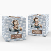 Mooie Teddy Bear Pilot Blue Baby Favoriet Box Bedankdoosjes