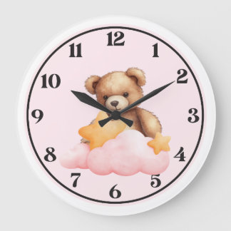 🐻Mooie teddybeer wandklok voor kinderkamer 🕒