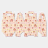 Mooie teddyprint bedankdoosjes (Ongevouwen)