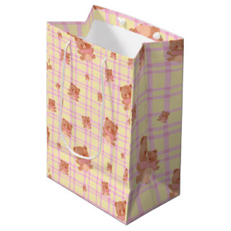 Mooie teddyprint medium cadeauzakje