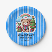 Mooie Teddyshirt Baby Borrel Papieren Borden