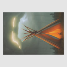 Mooie Teepee op een Stormy Night