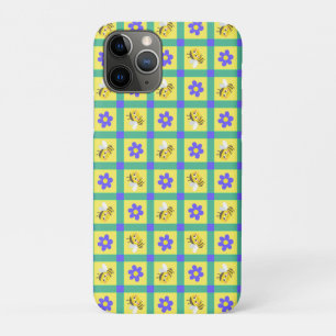 Mooie Tekenfilm Bij en Bloem Patroon Case-Mate iPhone Case