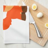 Mooie Tekenfilmvos En Vlinder Keukenhanddoek (Quarter Fold)