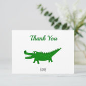 Mooie tekening van een alligator bedankkaart (Staand voorkant)