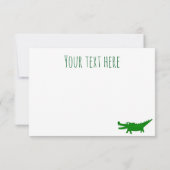 Mooie tekening van een alligator bedankkaart (Achterkant)