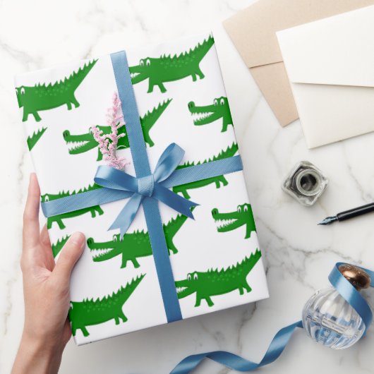 Mooie tekening van een alligator cadeaupapier (Geschenken)