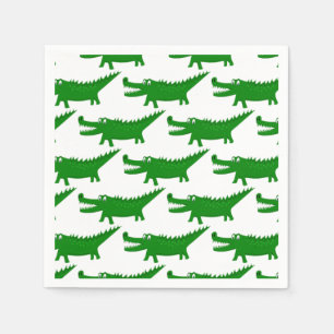 Mooie tekening van een alligator servet