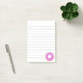 Mooie tekening van een donut met glazuur post-it® notes (Kantoor)