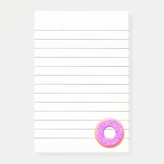 Mooie tekening van een donut met sprinkels post-it® notes (Voorkant)