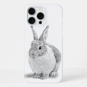 Mooie Tekening van een Konijn met Potlood iPhone 16 Pro Max Hoesje