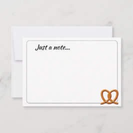 Mooie Tekening van Pretzel Aangepast Alleen een No Notitiekaartje