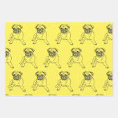 Mooie tekening van Pugg hond Cadeaupapier  (Voorkant 3)