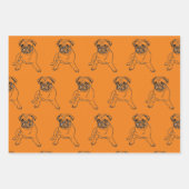 Mooie tekening van Pugg hond Cadeaupapier  (Voorkant 2)