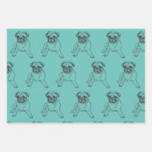Mooie tekening van Pugg hond Cadeaupapier  (Voorkant)