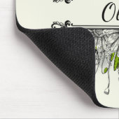 Mooie tekening van zwart-witte bloemen muismat (Hoek)