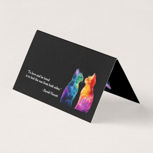 Mooie tekst aan de achterkant A Rainbow Love Kaart (Achterkant)