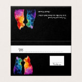 Mooie tekst aan de achterkant A Rainbow Love Kaart (Buitenkant ongevouwen)