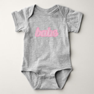 Mooie tekst cute denim grafische roze romper