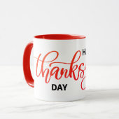 Mooie tekst Happy Thanksgiving Typografie-Mok Mok (Voorkant links)