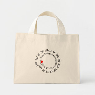 Mooie tekst in de cirkel van de liefde mini tote bag