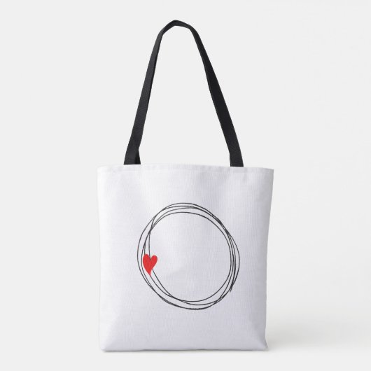 Mooie tekst in de liefdescirkel tote bag (Achterkant)