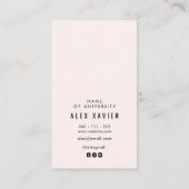 mooie tekst moderne afstuderen-invoegkaart visitekaartje (Achterkant)