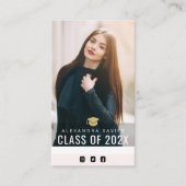mooie tekst moderne afstuderen-invoegkaart visitekaartje (Voorkant)