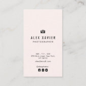 mooie tekst moderne fotograaf Visitekaartje (Achterkant)