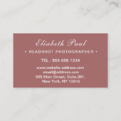 mooie tekst moderne fotograaf Visitekaartje (Achterkant)