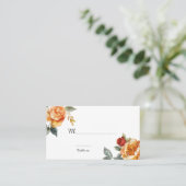 Mooie tekst @ terug Marble Dreams Oranje Roos Plaatskaartje (Staand voorkant)