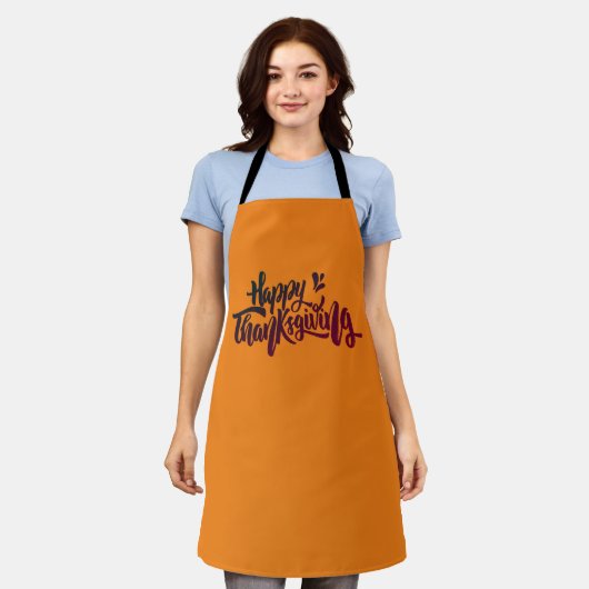 Mooie teksttypografie voor Thanksgiving Apron Schort (Gedragen)