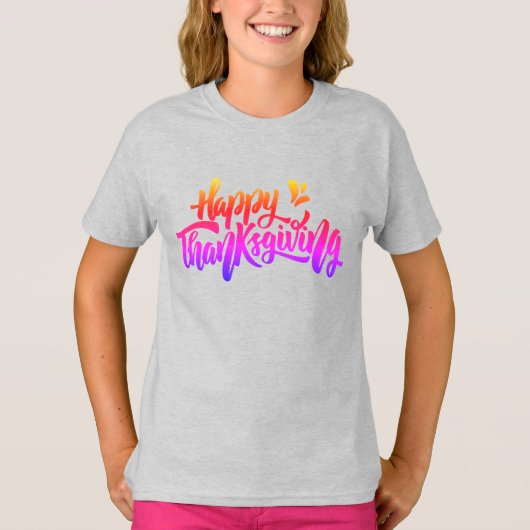 Mooie teksttypografie voor Thanksgiving T-shirt (Voorkant)