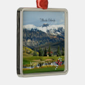 Mooie Telluride, Colorado, prettige kerst Metalen Ornament (Rechts)