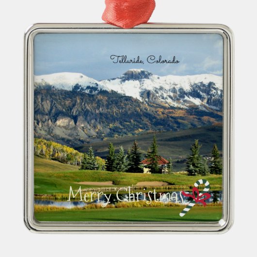 Mooie Telluride, Colorado, prettige kerst Metalen Ornament (Voorkant)
