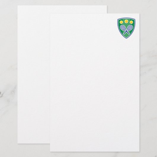 Mooie Tennis-kaarsen en briefkoppen Briefpapier (Voorkant / Achterkant)