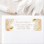 Mooie Terracotta Floral Wedding Etiket (Insitu)