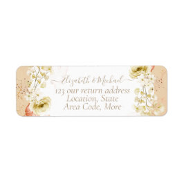 Mooie Terracotta Floral Wedding Etiket