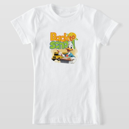 Mooie 'Terug naar school' eend T-shirt – Leuke Car (Laagn)