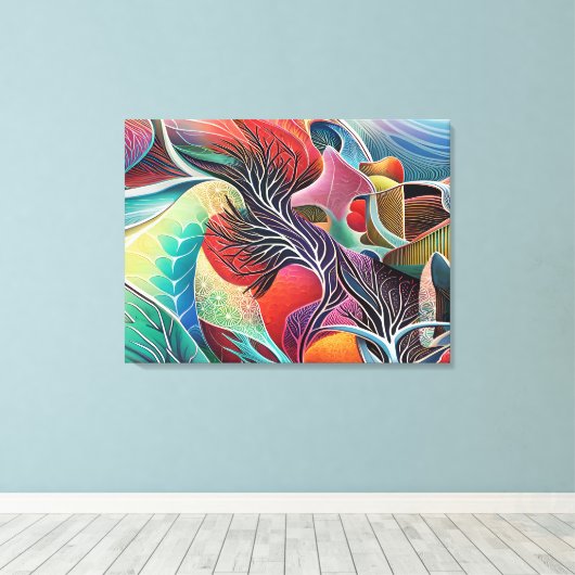 Mooie texturen canvas afdruk (Insitu (Houten vloer))